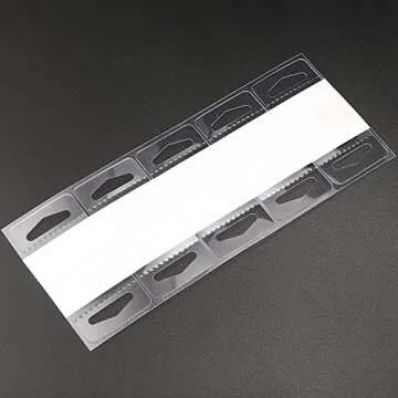 TecUnite Clear Adhesive Hanging Tags for Easy Displays