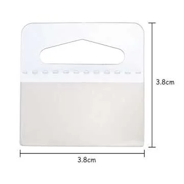 TecUnite Clear Adhesive Hanging Tags for Easy Displays