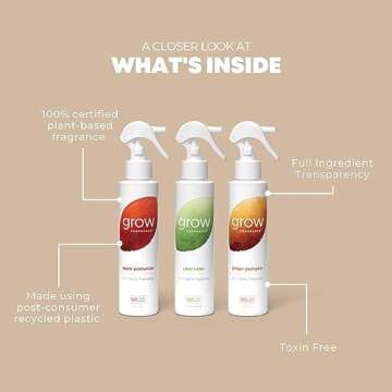 Grow Fragrance - Natural Non-Toxic Air Freshener 3-Pack