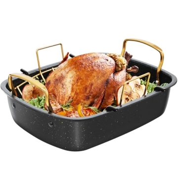Slow Slog 17x13 Nonstick Roasting Pan for Turkey and Meats