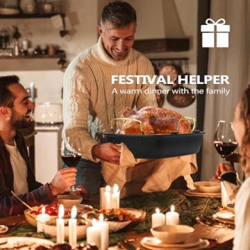 Slow Slog 17x13 Nonstick Roasting Pan for Turkey and Meats