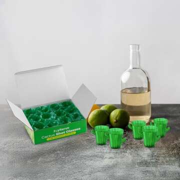 Cactus Plastic Shot Glasses Set - Fun Party Supplies