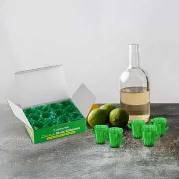 Cactus Plastic Shot Glasses Set - Fun Party Supplies
