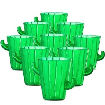 Cactus Plastic Shot Glasses Set - Fun Party Supplies
