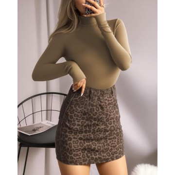 MANGOPOP Women's Stylish Mock Neck Bodysuit for All Occasions