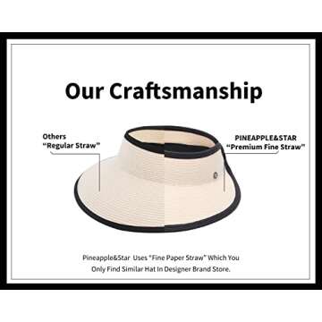Pineapple&Star Vienne Visor Stylish Summer Beach Hat