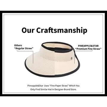 Pineapple&Star Vienne Visor Stylish Summer Beach Hat