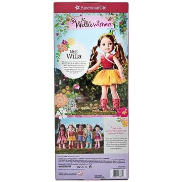 American Girl WellieWishers 14.5-inch Willa Doll with Coral Leotard, Mesh Skirt, Headband, and Boots, For Ages 4+