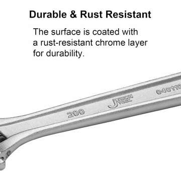 Jetech 8 Inch Adjustable Wrench - Durable & Versatile