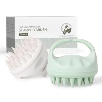 AIMIKE Scalp Massager Shampoo Brush, Eco-Friendly Silicone Scrubber for All Hair Types