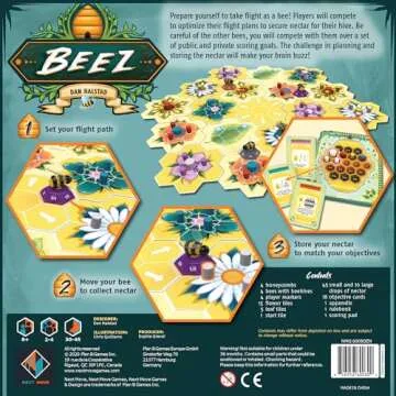 Beez Board Game - Navigate the Buzzing World of Bees for Sweet Victory! Strategy Game, Fun Family Ga...