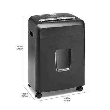 Amazon Basics 12 Sheet (new model) Micro Cut Paper and Credit Card CD Shredder With 6 Gallon Bin, Black