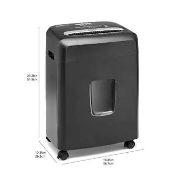 Amazon Basics 12 Sheet (new model) Micro Cut Paper and Credit Card CD Shredder With 6 Gallon Bin, Black
