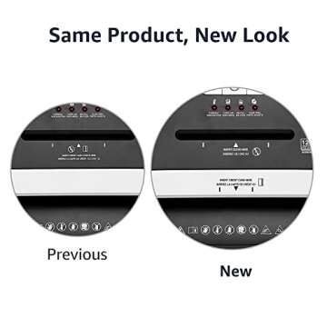 Amazon Basics 12 Sheet (new model) Micro Cut Paper and Credit Card CD Shredder With 6 Gallon Bin, Black