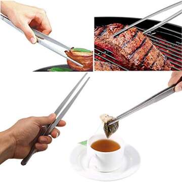 Stainless Steel 12-Inch Tweezers for Cooking & BBQ