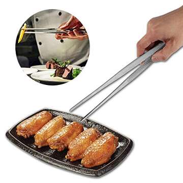 Stainless Steel 12-Inch Tweezers for Cooking & BBQ
