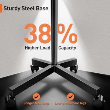 Perlegear Rolling TV Stand for 23-60 Inch LED Flat Screen/Curved TVs up to 88lbs,Mobile TV Stand Wheels with Height Adjustable Portable Rolling TV Cart Max VESA 400x400mm PGTVMC06