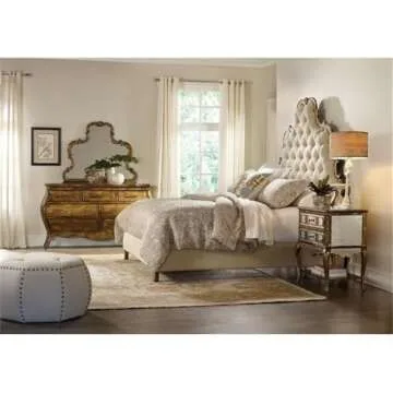Elegant Tufted King Bed by Hooker Furniture in Bling