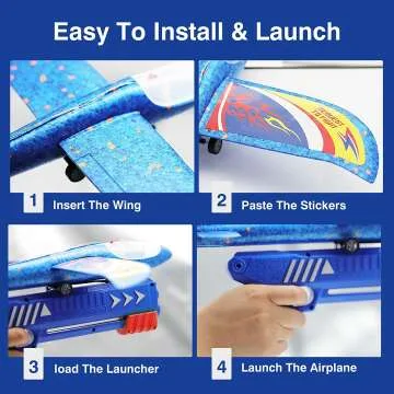 Wesfuner Foam Airplane Launcher Toys for Kids