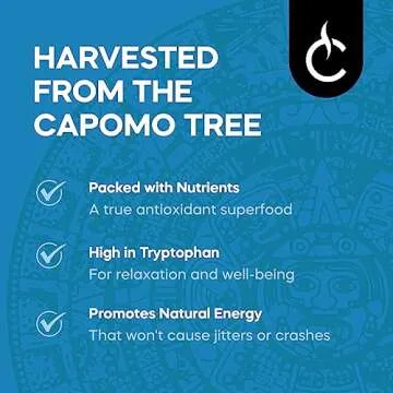 Cafe Capomo Coffee Alternative, Maya Nut Herbal Coffee Substitute, Caffeine & Acid Free Coffee Replacement, Classic Dark Roast, 11 oz., 25 Years of Premium Service