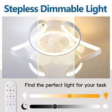 Stylish Dalouguan Ceiling Fan with Remote Control and Light