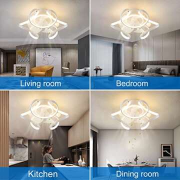 Stylish Dalouguan Ceiling Fan with Remote Control and Light