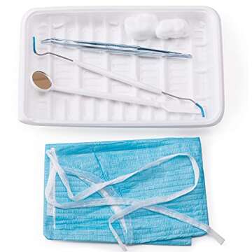 Hoper Teeth Whitening Teeth Examination Kit Finger Teeth Wipes Oral Brush Ups C Shape Teeth Whitening Cheek Retractor Vitamin e swabs 118 Pieces in Total