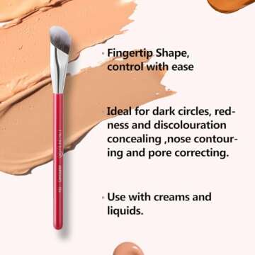 Albeaut Concealer Brush, Under Eye Makeup Small Angled Precision Face Blending Brush (193 concealer brush-Limited Edition)