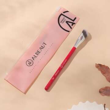Albeaut Concealer Brush, Under Eye Makeup Small Angled Precision Face Blending Brush (193 concealer brush-Limited Edition)