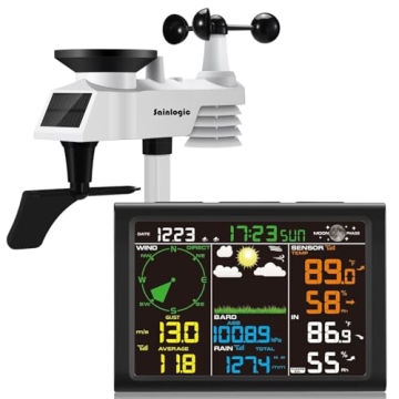 Sainlogic Wireless Weather Station with Outdoor Sensor, 8-in-1 Weather Station with Weather Forecast...