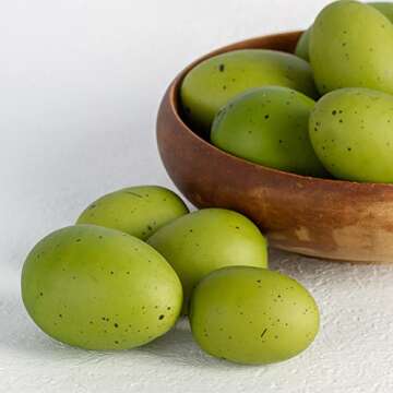 Factory Direct Craft Package of 36 Spring Green Speckled Easter Faux Eggs Easter Eggs for DIY Spring Displays and Easter Baskets