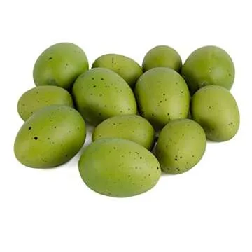 Factory Direct Craft Package of 36 Spring Green Speckled Easter Faux Eggs Easter Eggs for DIY Spring Displays and Easter Baskets