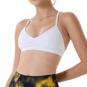 AUROLA Mercury Workout Sports Bras Women Athletic Removable Padded Backless Strappy Halter Light Support Gym Yoga Crop Top