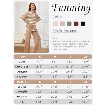 Tanming Women's Stylish Sweater Set for All Occasions
