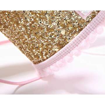 WAOUH 1st Birthday Crown Hat for Baby - First Birthday Party Decor for Baby Show…