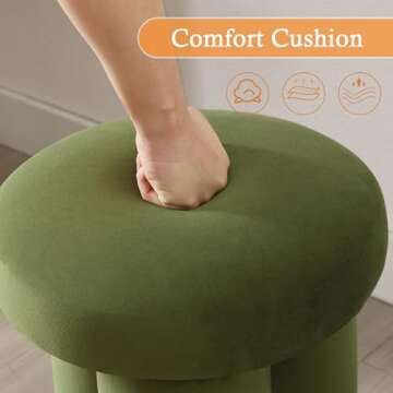 Elegant JIRAIN 14.6’’ Small Mushroom Ottoman for You