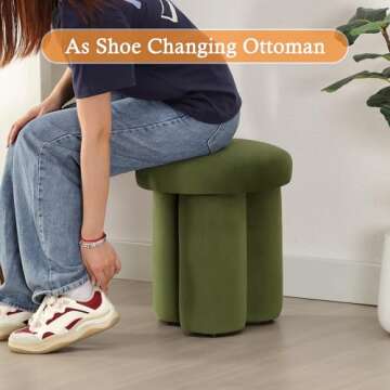 Elegant JIRAIN 14.6’’ Small Mushroom Ottoman for You