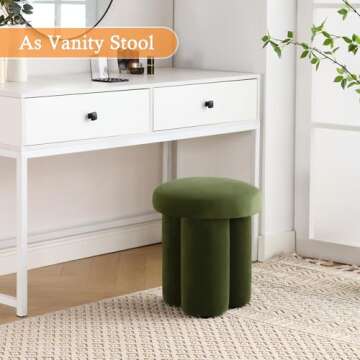 Elegant JIRAIN 14.6’’ Small Mushroom Ottoman for You