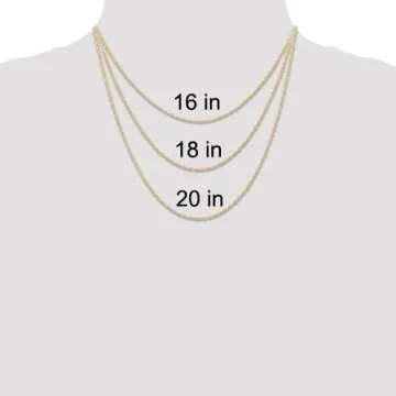 Mireval 14k Yellow Gold Wishbone Pendant on Chain