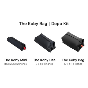 Koby Mini Dopp Kit for Men - Silicone Toiletry Bag