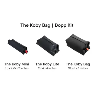 Koby Mini Dopp Kit for Men - Silicone Toiletry Bag