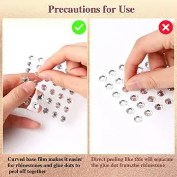 1980pcs Clear Rhinestone Stickers,6 Sizes Clear Face Gems Stickers Transparent Bling Bling Hair Gems Self Adhesive Crystal Stickers Diamond Stickers for Decorate Face Nail Body DIY Craft Scrapbooking