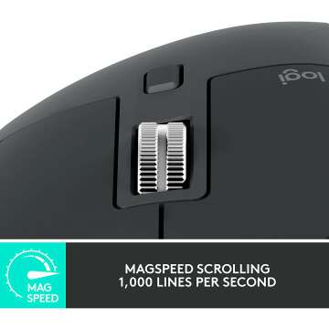 Logitech MX Master 3S Wireless Mouse - Ergonomic & Fast