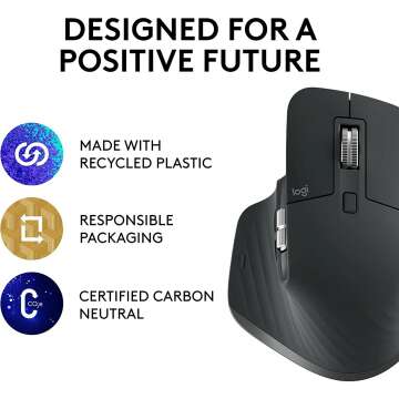 Logitech MX Master 3S Wireless Mouse - Ergonomic & Fast