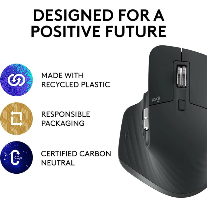 Logitech MX Master 3S Wireless Mouse - Ergonomic & Fast
