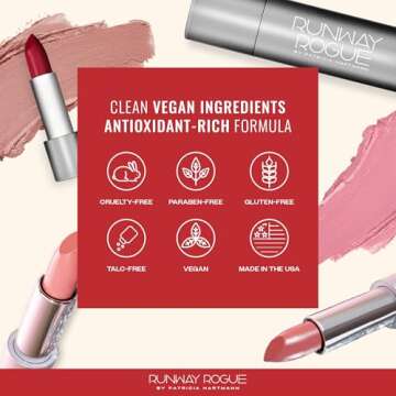 Runway Rogue 90s Vibe Lipstick, Moisturizing Matte Midnight-Merlot Dark Burgundy Lipstick, ‘1993’