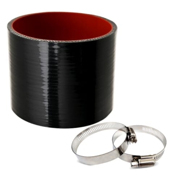 3.0" ID High Performance Silicone Coupler with Clamps - Durable, Versatile, and Heat-Resistant