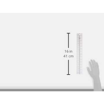 Flexible 16" Acrylic Ruler for Precise Centering