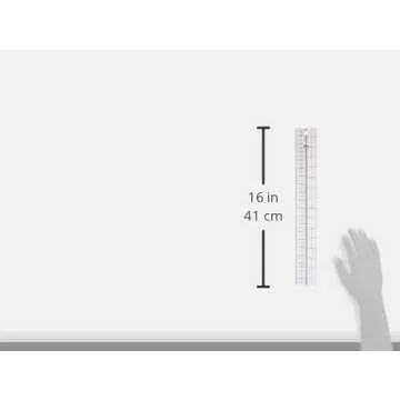 Flexible 16" Acrylic Ruler for Precise Centering