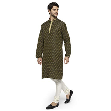 Ethnix by Raymond Men's Olive Kurta Set for Every Occasion